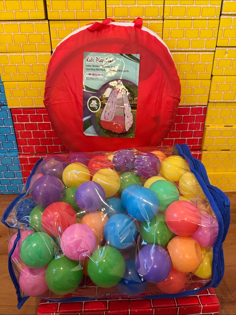 Kids Pop Up Tent Ball Pit Balls Carry Cases